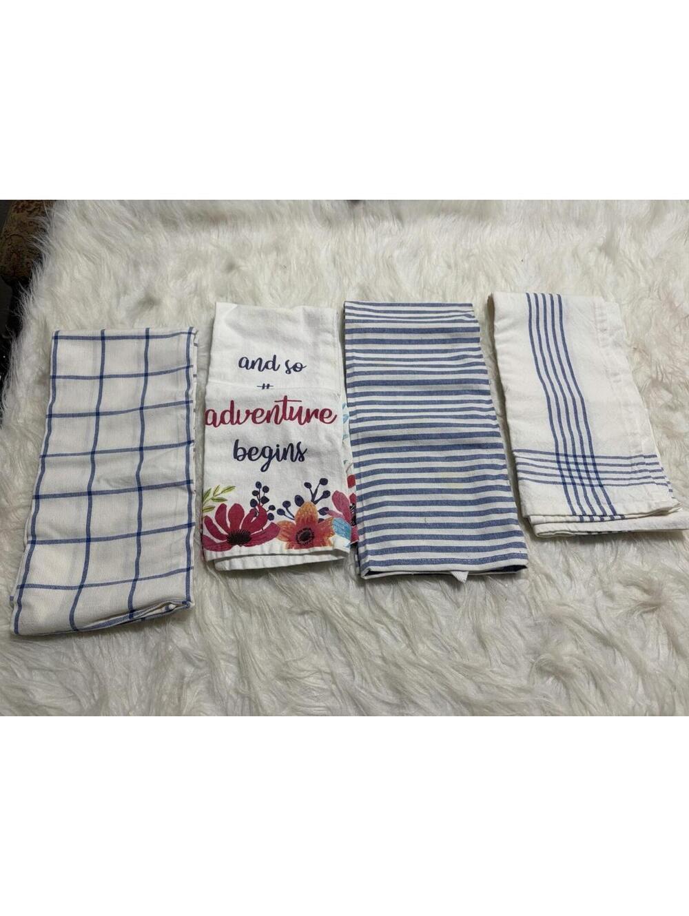 4 Hand Kitchen Towels Cotton